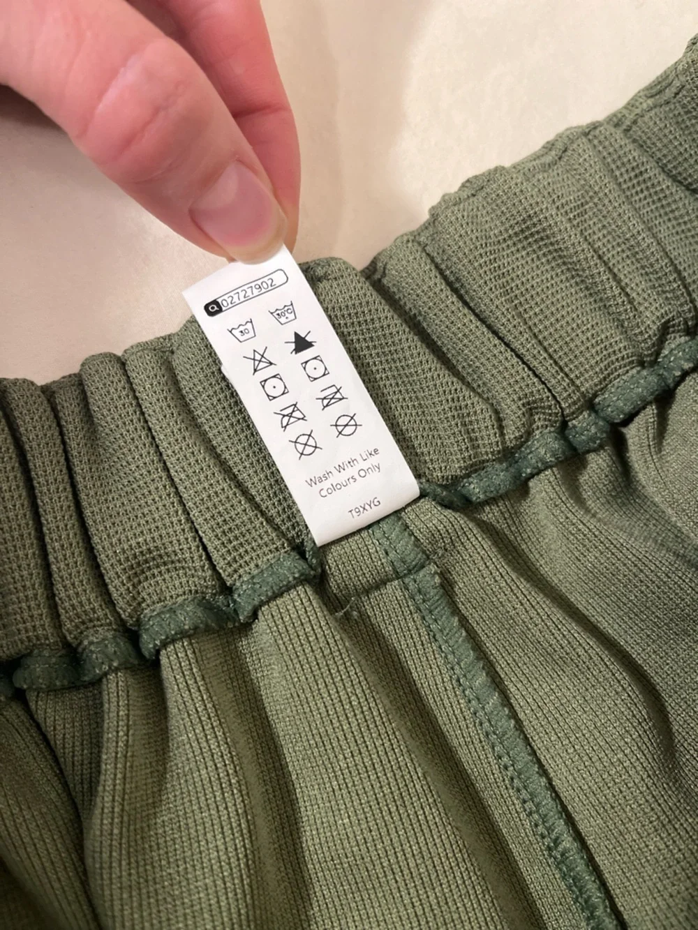 Halara Flex High Waisted Pocket Wide Leg Waffle Work Pants Olive Large - Picture 7 of 11